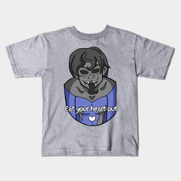 Eyeless Jack with Text Kids T-Shirt by Media By Moonlight